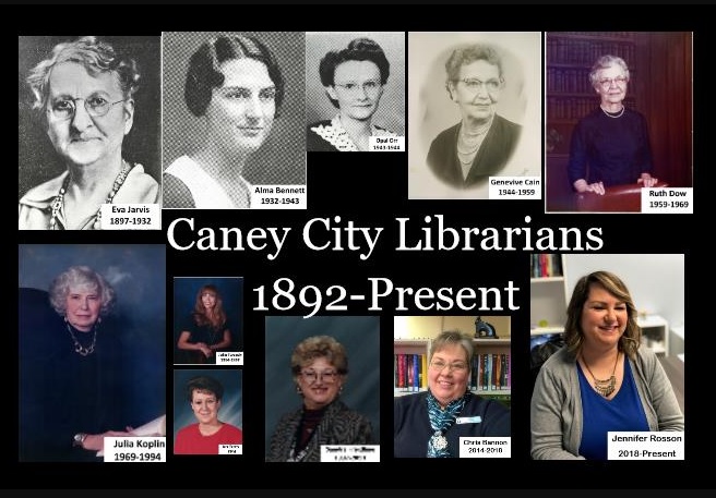 Photos of Caney City Librarians from 1892 to the Present.